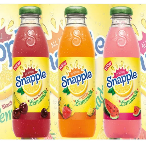 Snapple 16 Oz Lemonade Variety Pack 16, 5 Watermelon Lemonade, 6 Black