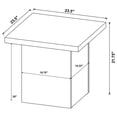 thumbnail image 2 of Pemberly Row Square Farmhouse Engineered Wood End Table in Brown, 2 of 7