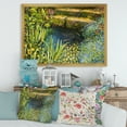 thumbnail image 3 of Designart 'Colorful Silence Flowers At The Lake Side' Lake House Framed Art Print, 3 of 4