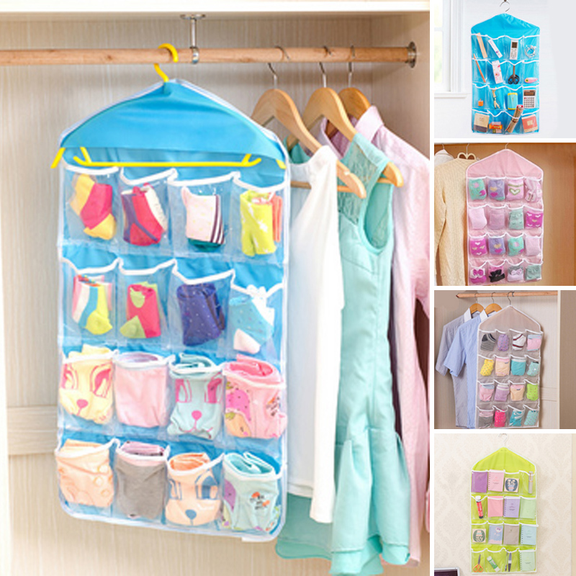 RichLink 16 Pocket Home Clear Door Hanging Bag Shoe Rack Hanger Storage Organizer 30"x16" Inch