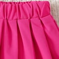 thumbnail image 6 of ZACPNCV Girl's 2 Piece Outfit Crop Short Sleeve Cami Tops and Pleated Skirt Sets Pink 5-6 Years, 6 of 7