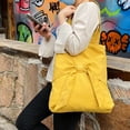 thumbnail image 5 of Creative Designed Bow Tote Bag Literary Shoulder Women's Bag Student Canvas Bag, Niche Large-capacity Trendy Handbag Shoulder Bag, 5 of 7