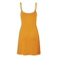 thumbnail image 2 of Made by Johnny Women's V-Neck Spaghetti Strap Tunic Short Dress XXL MUSTARD, 2 of 6