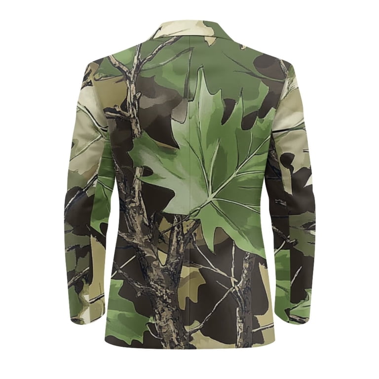Psesaysky Camo Hunting Men's Sport Coats Blazers Casual One Button