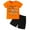 Orange, variant on WOYY Toddler Boys Casual Outfits Short Sleeve Graphic T-Shirt Shorts Set, Sizes 3-4T