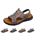 thumbnail image 6 of Xfvqtps Men Sandals Side Cutout Two Ways Wearing Open Toe Thick Sole Non Slip Comfortable Breathable Casual Fishing Walking Sandals Gray, 6 of 6