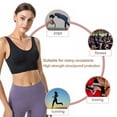thumbnail image 4 of Womens Longline Sports Bra Padded Crop Tank Tops Workout Yoga Bra Adjustable Workout Gym Bra, 4 of 8