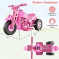 thumbnail image 3 of Gymax 6V Kids Bubble Car Electric Ride on Motorcycle w/ Music Button & LED Headlight Pink, 3 of 10