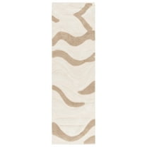 SAFAVIEH Vermont Lanford Abstract Runner Rug, Ivory/Beige, 2'3" x 8'