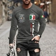 thumbnail image 2 of Mens T Shirts Golf Stylish Long Sleeve Slim Fit Printed Versatile Mens Work Clothing,Grey,XL, 2 of 4