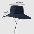thumbnail image 4 of UTSJKR Men's Outdoor Fishing Hiking Bucket Hat, UPF 50 Wide Brim UV Protection Lightweight Breathable Sun Cap Navy, 4 of 6