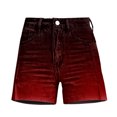 thumbnail image 4 of Shorts for Women Relaxed Fit Printed High Waist Denim Casual Pocket Shorts, 4 of 4