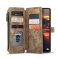 thumbnail image 2 of KAIYANG Funda de teléfono de PU con diseño compatible con Samsung Galaxy A53 5G, a prueba de golpes, con bolsillo con cremallera, estilo billetera, color marrón, Samsung Galaxy A53 5G, 2 of 5