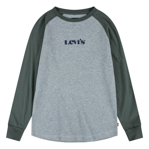 Levi's Boys' Long Sleeve Waffle Shirt, Sizes 8-18 
