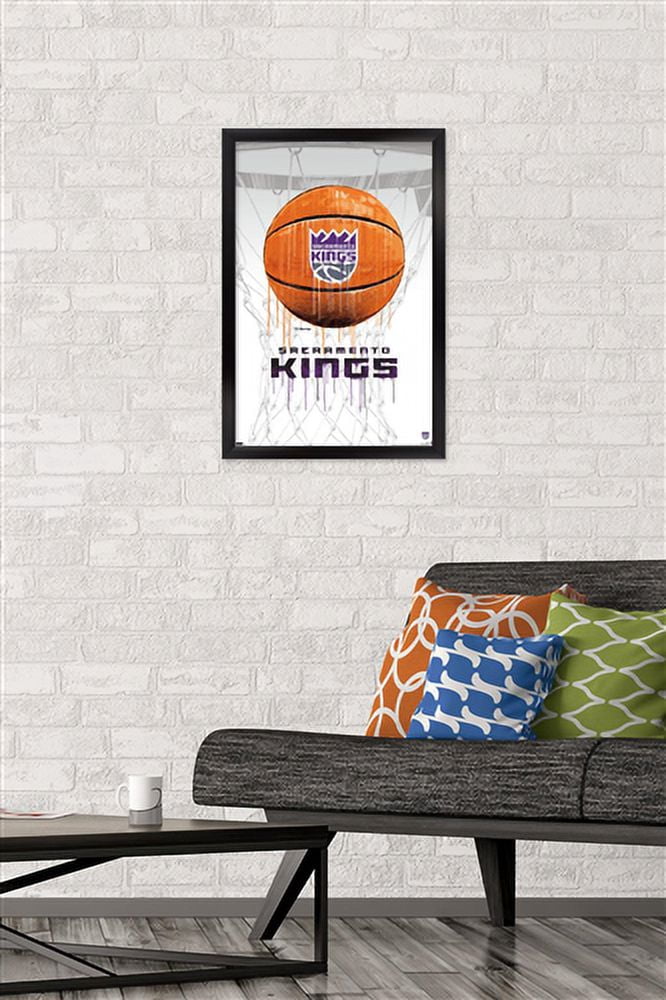 NBA Sacramento Kings - Drip Basketball 21 Wall Poster, 14.725" x 22.375", Framed