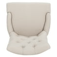 thumbnail image 3 of SAFAVIEH Amanda 19''H Tufted Chair Nickel Nail Head Taupe, 3 of 7