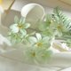 thumbnail image 1 of Nvzi 30 cabezas de flores artificiales verdes de 8,5 cm (3,35 pulgadas), con 3 horquillas y textura de pétalos realista, ideales para arreglos florales, ramos de novia y decoración de fiestas., 1 of 5