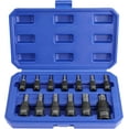thumbnail image 1 of Torx Bit Socket Set, 1/4", 3/8" and 1/2" Drive, Allen Socket Set, 13-Piece Tox Socket Set T8-T60, Premium S2 Steel Bits and CR-V Sockets with Storage Case, 1 of 6