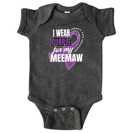 

Inktastic Chronic Pain I Wear Purple For My Meemaw Gift Baby Boy or Baby Girl Bodysuit