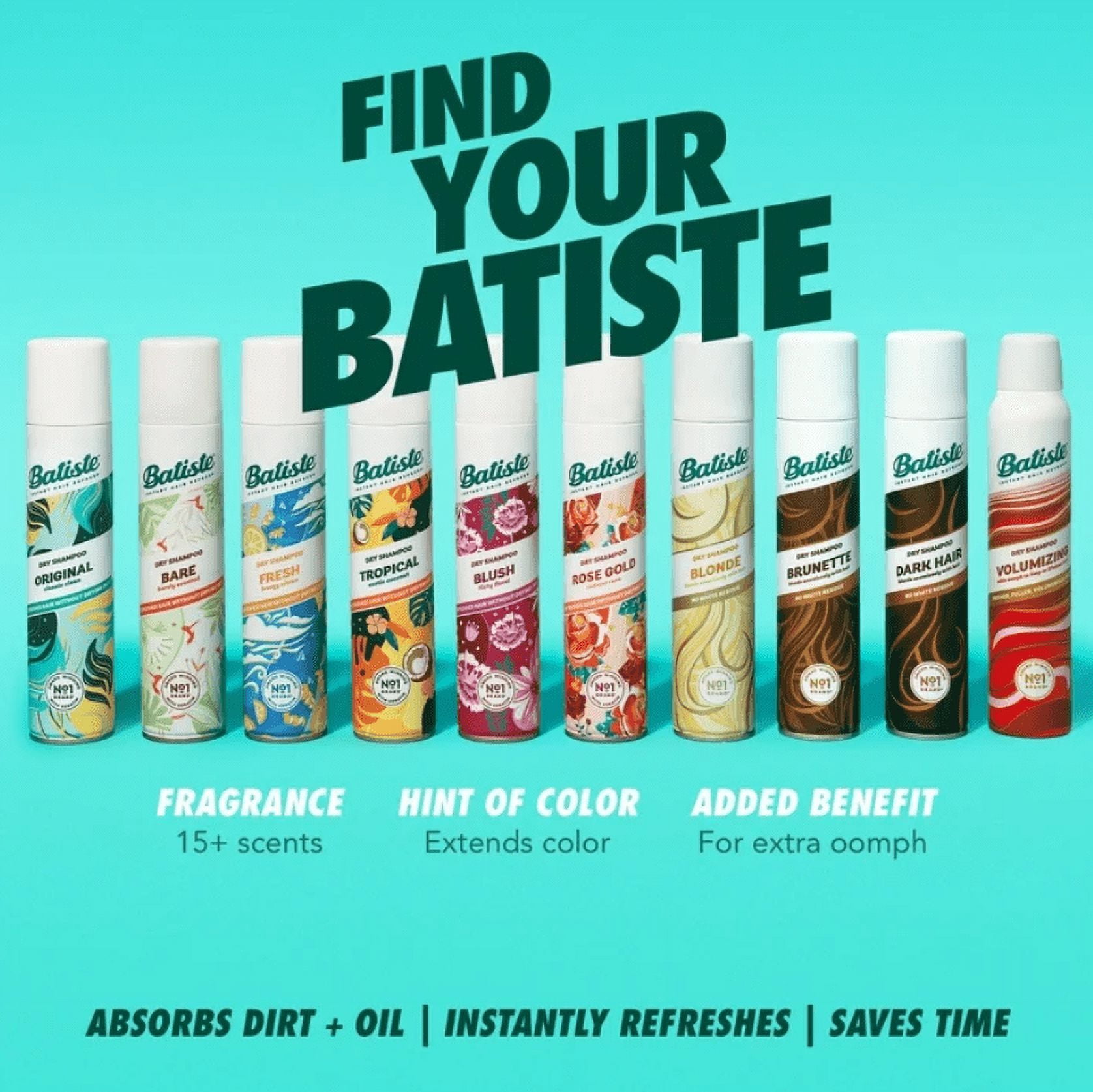 Batiste Original Fragrance Dry Shampoo & Sweat Activated Dry Shampoo Set, 3.81 oz each