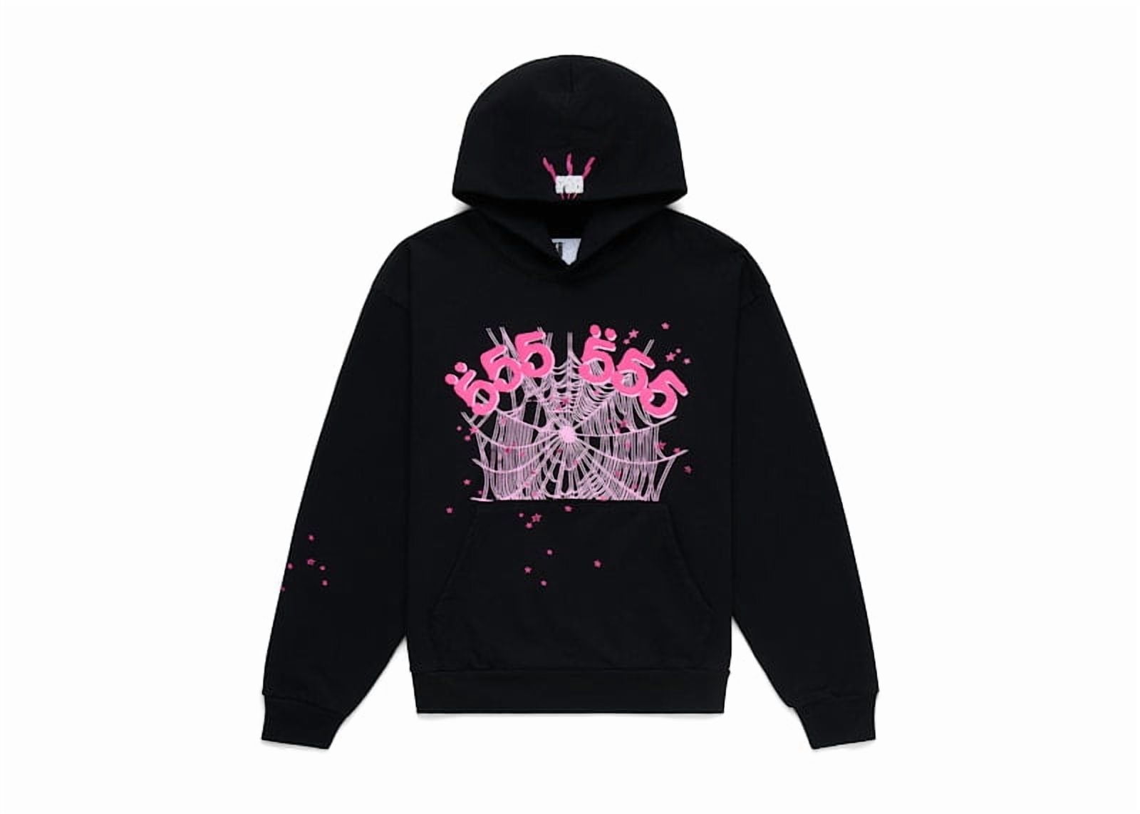 Sp5der Men's OG Web Studded Zip Hoodie Black, from StockX