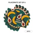 thumbnail image 3 of Placemats Set of 4 / 6, Banana And Avocado Placemats for Dining Table Indoor/Outdoors Heat Resistant Washable Placemats 18" x 12", 3 of 8