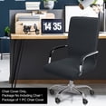 thumbnail image 2 of Silla de Escritorio PiccoCasa Funda Jacquard Rayas Alto Respaldo Universal Giratoria Gris Talla M, 2 of 9