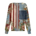 thumbnail image 4 of 4th Of July Trendy Jackets for Women 250th Anniverasry Funny Floral Flag Printed Scrub Jacket Nursing Uniform Shirts with Pockets, 4 of 5