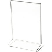 Plymor Clear Acrylic Sign Display / Literature Holder (Side-Load), 5.5" W x 7" H (3 Pack)