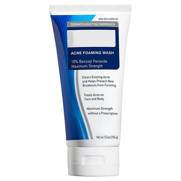 PanOxyl Acne Foaming Wash Benzoyl Peroxide 10% Maximum Strength Antimicrobial, 5.6 Oz