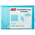 thumbnail image 3 of JAM Paper 13 Pocket Expanding File, Blue, 24/Pack, Letter Size, 9 x 13, 3 of 4