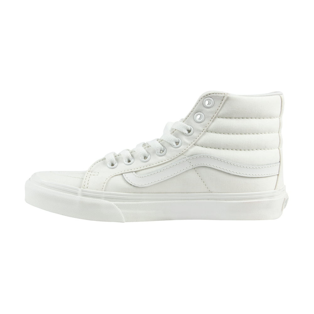 Vans - Vans Sk8 Hi Slim Mens White Canvas High Top Lace Up Sneakers