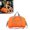 Orange, variant on Lightweight Foldable Gym Duffle Bag with Separate Shoe Compartment Water Bottle Pocket Detachable Strap for Travel Sports Weekend Trip,Black