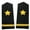 H, variant on Star Shoulder Epaulettes Stripes Security Uniform Accessories Captain Professional Security Guard Epaulets Captain
