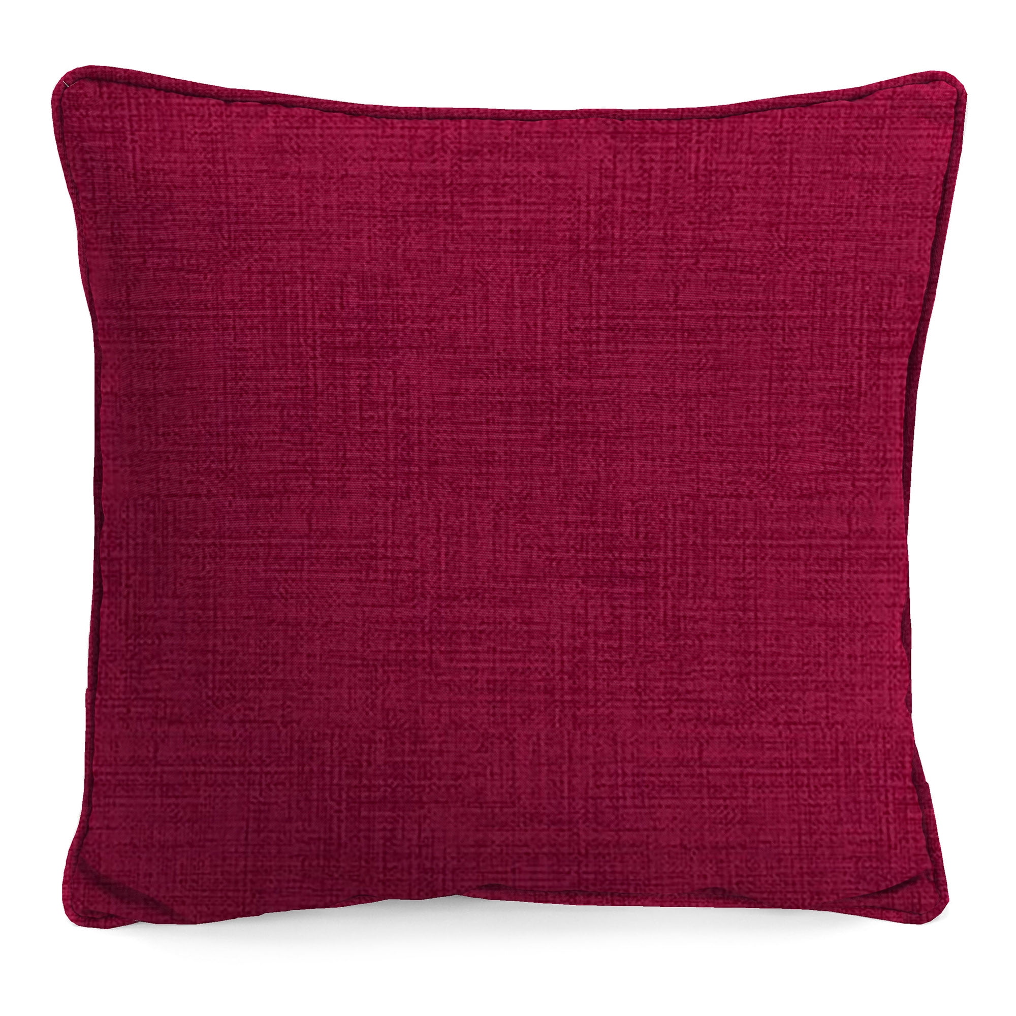 Jordan Manufacturing 16" x 16" Hello Autumn Cream Tree and Merlot Solid Reversible Square Outdoor Throw Pillow with Welt