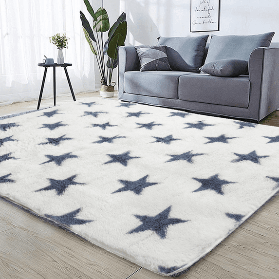 Novashion Fluffy Area Rug, 5' x 8', 3' x 5', 4' x 6', Modern Indoor Shaggy Rug Mat for Living Room Bedroom, Super Soft Not Slip Playcarpet for teens boys Girls
