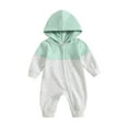 thumbnail image 2 of Baby Boys Clothes 3M 6M 12M 18M Hooded Rompers Toddler Newborn Winter Clothing Long Sleeve Zipper Sweatshirts Jumpsuits, 2 of 10