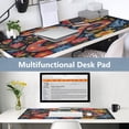 thumbnail image 6 of Leather Keyboard and Mouse Desk Mat Office Desk Accessories Protective Office Desk Decor Desk Pad Mat for Gaming, Work from Home, Office Snake and Flowers 16.5" x 35.4", 6 of 9