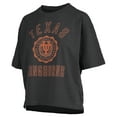 thumbnail image 2 of Women's Pressbox Black Texas Longhorns Motley Crew Bishop Waist Length Oversized Slub T-Shirt, 2 of 3