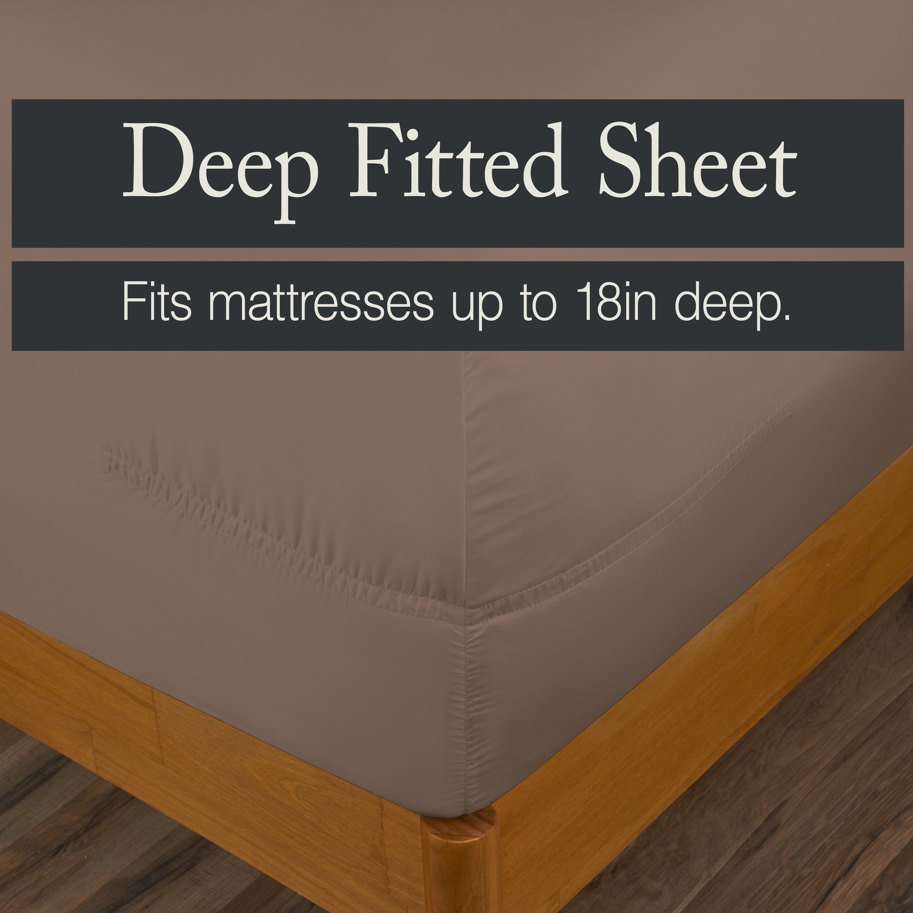 Allswell 4-Piece Soft & Silky Luxury 100% TENCEL™ Sheets Set, Savannah Taupe,Queen