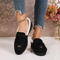 thumbnail image 2 of Women's Casual Loafers Comfortable Plus Velvet Warm Round Toe Low-Top Slip-On Shoes for Indoor and Outdoor Use, 2 of 9