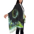 thumbnail image 4 of Sikiie Cute Big-Eyed Black Cat Shawl Wraps Big Scarf Tassel Fall Winter Thick Scarf Warm Shawl Women Fall Gifts, 4 of 8