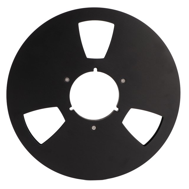1/4 10 Inch Empty Tape Reel, Universal Recording Tape Reel Easy Use Bend Resistant Aluminum Alloy For Reel Tape Recorder Accessory Silver,Black