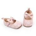 thumbnail image 4 of Yoyauz Baby Girl Mary Jane Shoes Anti Slip Rubber Sole Ballet Slippers Princess Dress Wedding Shoes Newborn Kids Shoes Toddler Shoes（0-12 Month）, 4 of 9