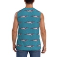 thumbnail image 4 of Pofeuu Cartoon Whale Print Men's Muscle T-Shirt, Sleeveless, Muscle Tank, Classic Muscle Tee Top For Men Casual Sleeveless Muscle T-Shirt Trendy Clothes-Small, 4 of 7