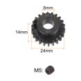 thumbnail image 2 of Mod 1 22T Pinion Gear 8mm Bore Hardened Steel Motor Rack Spur Gear for RC Car Truck Gear Drive, 2 of 6