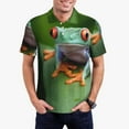 thumbnail image 1 of Fotbe Red-Eyed Tree Frog Camiseta Polo de Golf para Hombre con Estampado – Camisa Deportiva Transpirable con Cuello Abotonado-XX-Large, 1 of 6