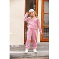 thumbnail image 2 of Oudiya Girls 2 Piece Outfit Sweatsuits Set Kids Velour Sweatshirts & Sweatpants Tracksuits Set for Girls, 2 of 7