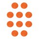 thumbnail image 1 of Juego de manteles individuales Bearachild 10Conjunto naranja redondos modernos, 1 of 6