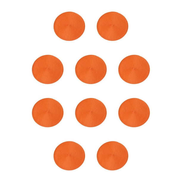 Juego de manteles individuales Bearachild 10Conjunto naranja redondos modernos